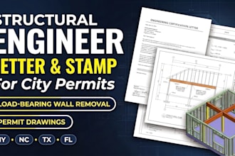 load bearing wall removal structural engineer letter stamp city permit ny nc tx