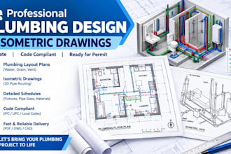 design professional plumbing layout plans and isometric drawings