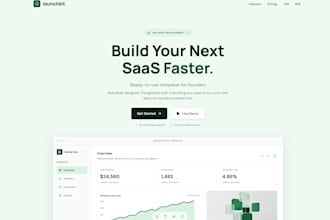 develop a high converting saas landing page using nextjs and tailwind CSS