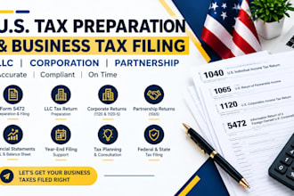 prepare form 5472, llc tax return and year end irs tax filling