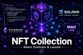 create and launch your nft collection on ethereum, solana, cardano or oth