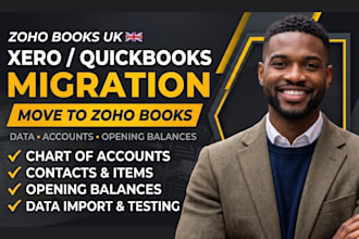 migrate xero or quickbooks to zoho books UK