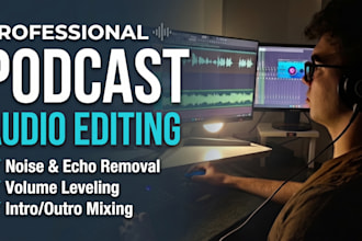 professionally edit, clean, and master your podcast audio
