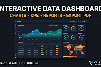 build interactive business analytics dashboard with real time data visualization
