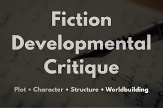 provide a developmental critique of your fiction