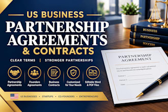 draft US business partnership agreements and contracts