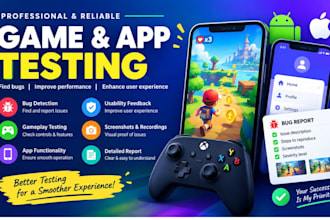 test your mobile game and app for bugs and usability