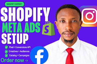 set up, optimize your facebook and instragram ads for shopify store drive sales