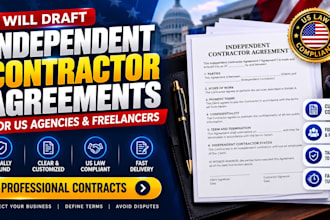 draft independent contractor agreements for US agencies and freelancers