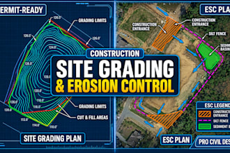 do construction site grading plans, erosion and sediment control permit plans