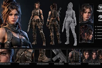 do unreal engine daz 3d realistic game character modeling 3d character animation