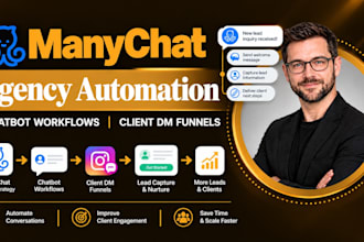 set up manychat agency automation and client dm funnels