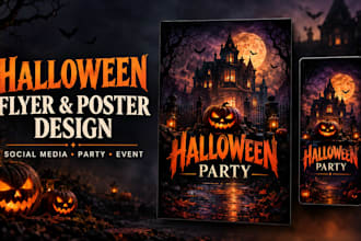 do halloween event flyer design, halloween party flyer spooky halloween poster
