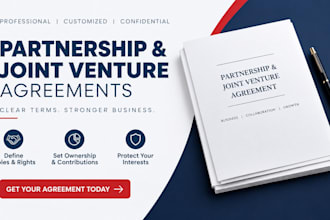 draft professional partnership and joint venture agreements for businesses