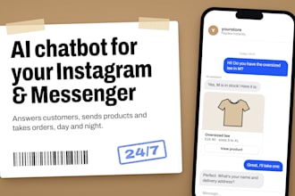 build an instagram and facebook messenger ai chatbot for your online store