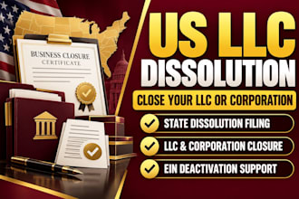 dissolve your US llc or corporation and handle state filings