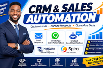 email sequence whatsapp crm automation chatbot lead qualification netsuite spiro