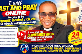 fast and pray for you to be pregnant, healed, rich, miracle will happen asap