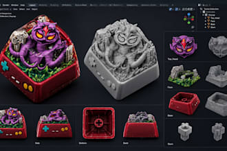 design custom artisan keycap stl for mechanical keyboards and 3d printing