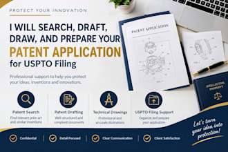 search, draft, draw and prepare your patent application for uspto filling
