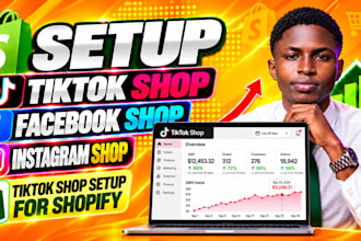 setup tiktok shop, facebook shop, instagram shop, tiktok shop setup for shopify