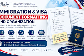 format and organize your immigration and visa application documents
