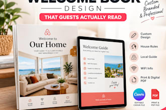 design an airbnb welcome book and vacation rental guest guide
