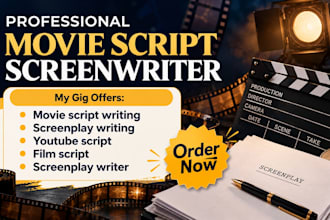 write and edit movie script screenplay screenwriting feature film script writer