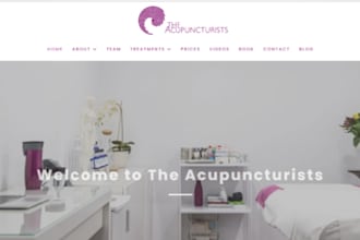 design acupuncture clinic website acupuncturist holistic treatment website