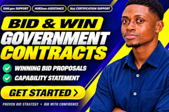 write and design winning capability statement, rfp bid proposal, rfq, samgov