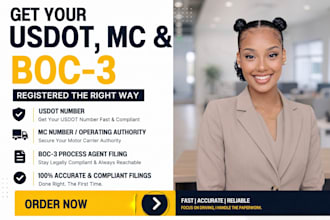 help with usdot number and mc authority registration for trucking companies
