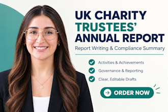 prepare your charity trustees annual report and compliance summary
