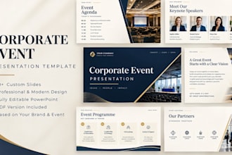design a professional corporate event presentation
