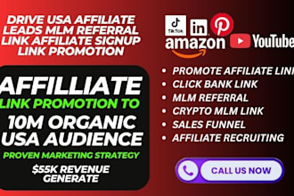 drive USA affiliate leads MLM referral link affiliate signup link promotion