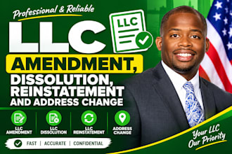 do llc amendment, dissolution, reinstatement and address change