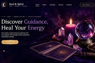 design squarespace spiritual website tarot reading holistic healing website