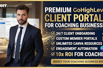 build gohighlevel client portal and canva resources for coaching business