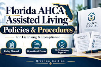 write florida ahca assisted living policies and procedures for licensing