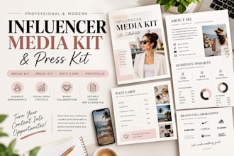 do an influencer media kit and press kit