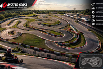 custom karting track, kart circuit and go kart mod for assetto corsa