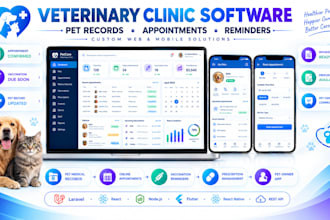 build veterinary clinic management software with pet owner app