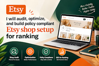audit, optimize, and build policy compliant etsy shop setup for ranking