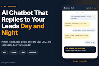 build an ai chatbot for lead capture and booking
