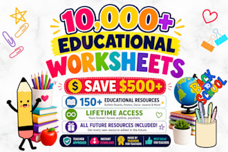 provide more than 10,000 mega bundle of educational resources