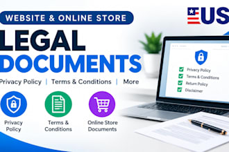draft privacy policies, website terms, and online store legal documents