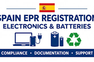 assist with spain epr registration for electronics and batteries