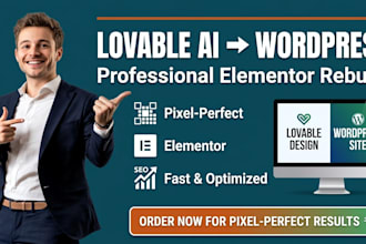 recreate lovable ai prototype in wordpress with elementor