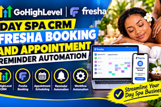 do gohighlevel day spa CRM fresha booking and appointment remainder automation