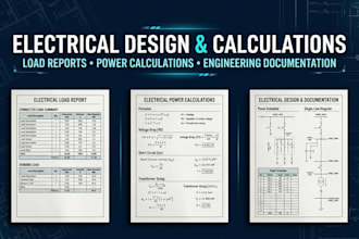 electrical design report and calculations electrical load report and calculation