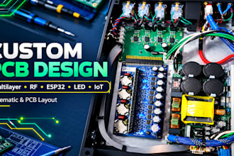 design custom pcb layout multilayer pcb rf pcb esp32 led pcb schematic iot